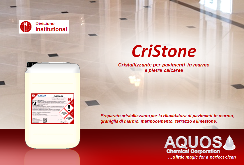 CRISTONE: cristallizzante per pavimenti in marmo e pietre calcaree.