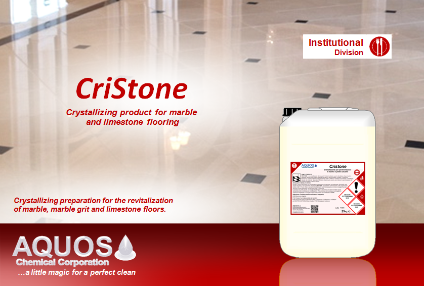 CRISTONE: crystallizing for marble and limestone floors.