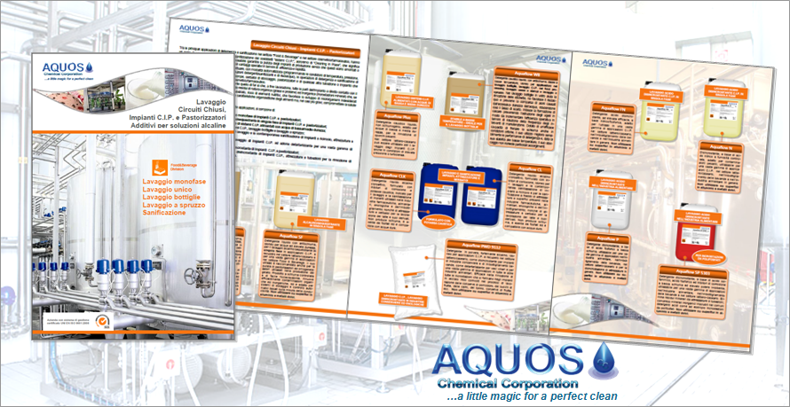 On line la nuova brochure tematica relativa ai prodotti detergenti per il lavaggio e la sanificazione di circuiti chiusi, impianti C.I.P. e pastorizzatori